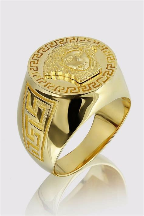 versace diamond ring men|men Versace rings 14k gold.